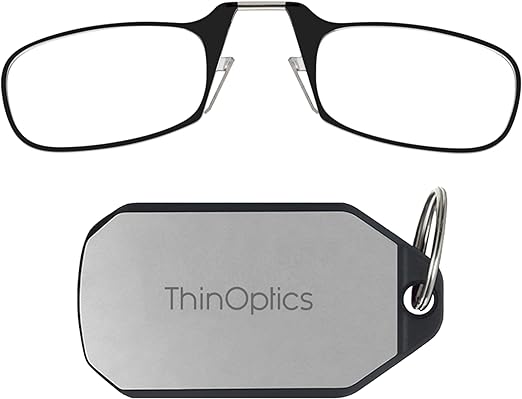 Lunettes de lecture rectangulaires et Étui porte-clés ThinOptics