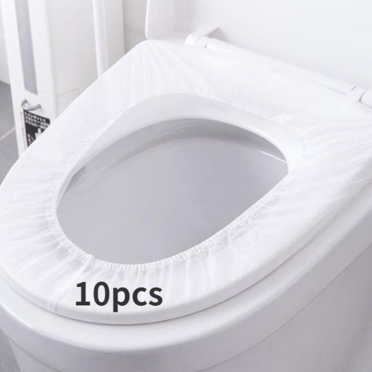 Protecteur de siège de toilette Serviette hygiénique réutilisables ou jetable// Ensemble de 5 Packs-10 Packs