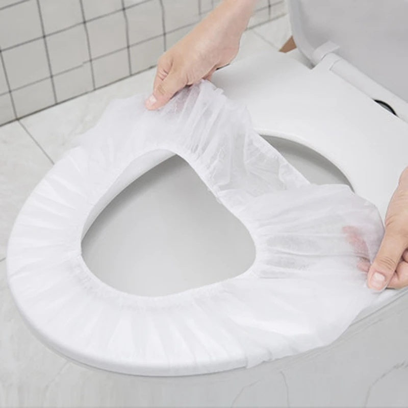 Protecteur de siège de toilette Serviette hygiénique réutilisables ou jetable// Ensemble de 5 Packs-10 Packs